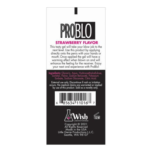 Pro Blo Oral Pleasure Gel - Strawberry