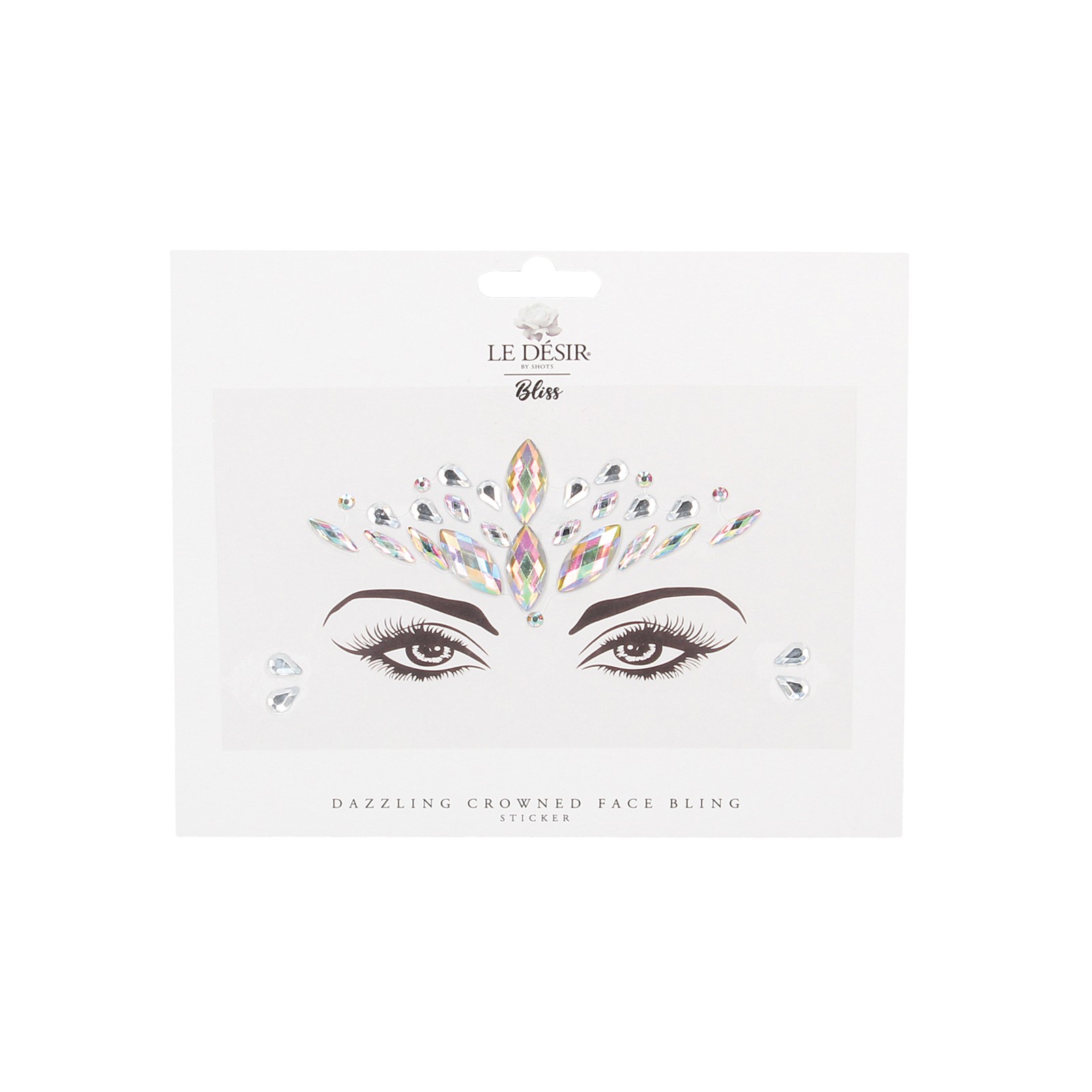 Shots Bliss Dazzling Crowned Face Bling Sticker O/S