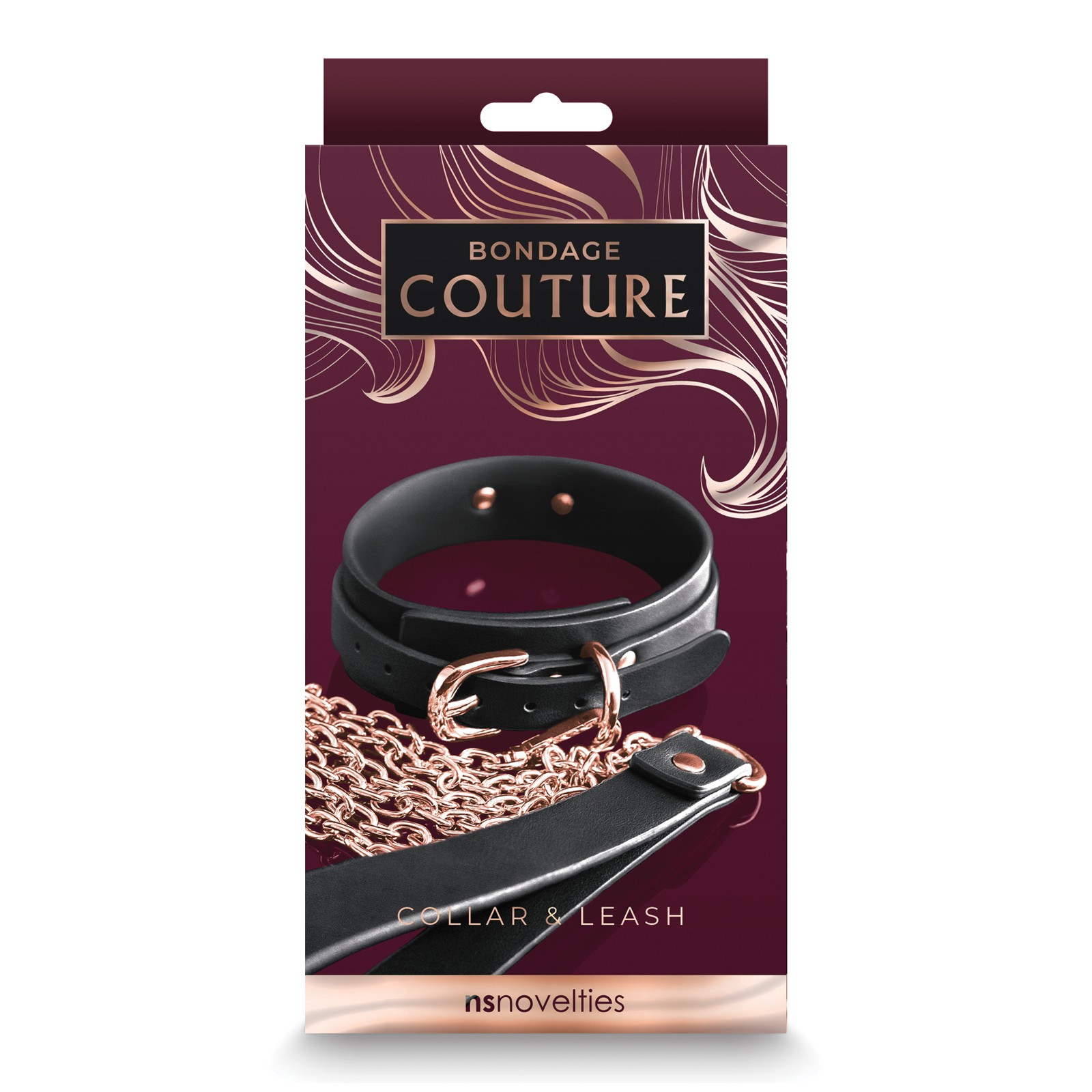 Bondage Couture Collar and Leash Set Black