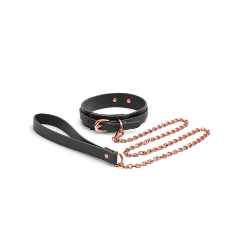 Bondage Couture Collar and Leash Set Black