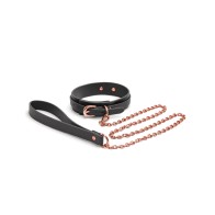 Bondage Couture Collar and Leash Set Black