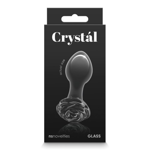 Butt Plug Crystal Rose Negro