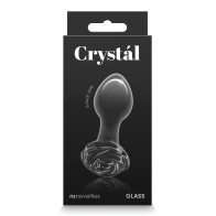 Butt Plug Crystal Rose Negro