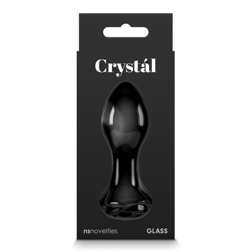 Butt Plug Crystal Rose Negro