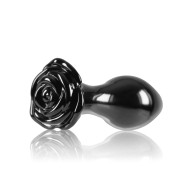 Butt Plug Crystal Rose Negro