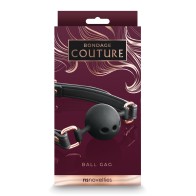 Gag de Bola Bondage Couture - Negro