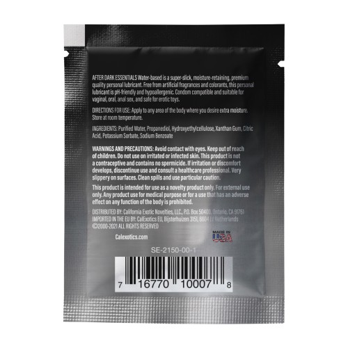 After Dark Essentials Water Based Lubricant Sachet .08 oz