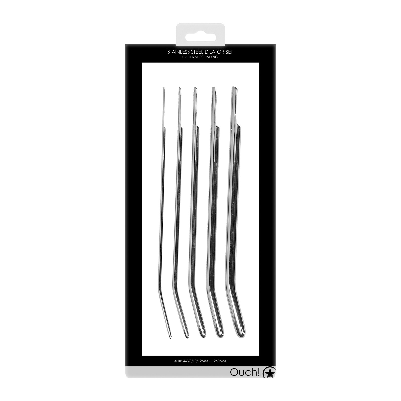 Shots Ouch Urethral Sounding Metal Dilator Set