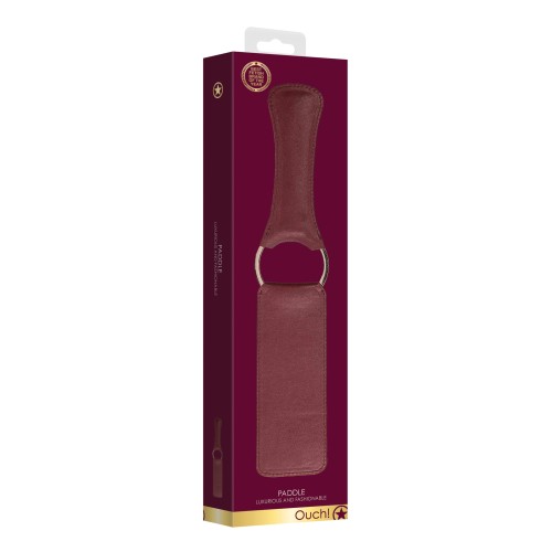 Shots Ouch Halo Paddle Burgundy - Elegant BDSM Tool