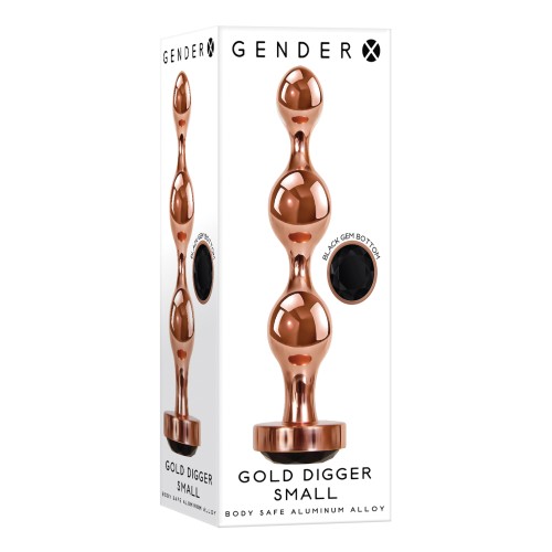 Gender X Gold Digger Small Rose Gold Black Plug