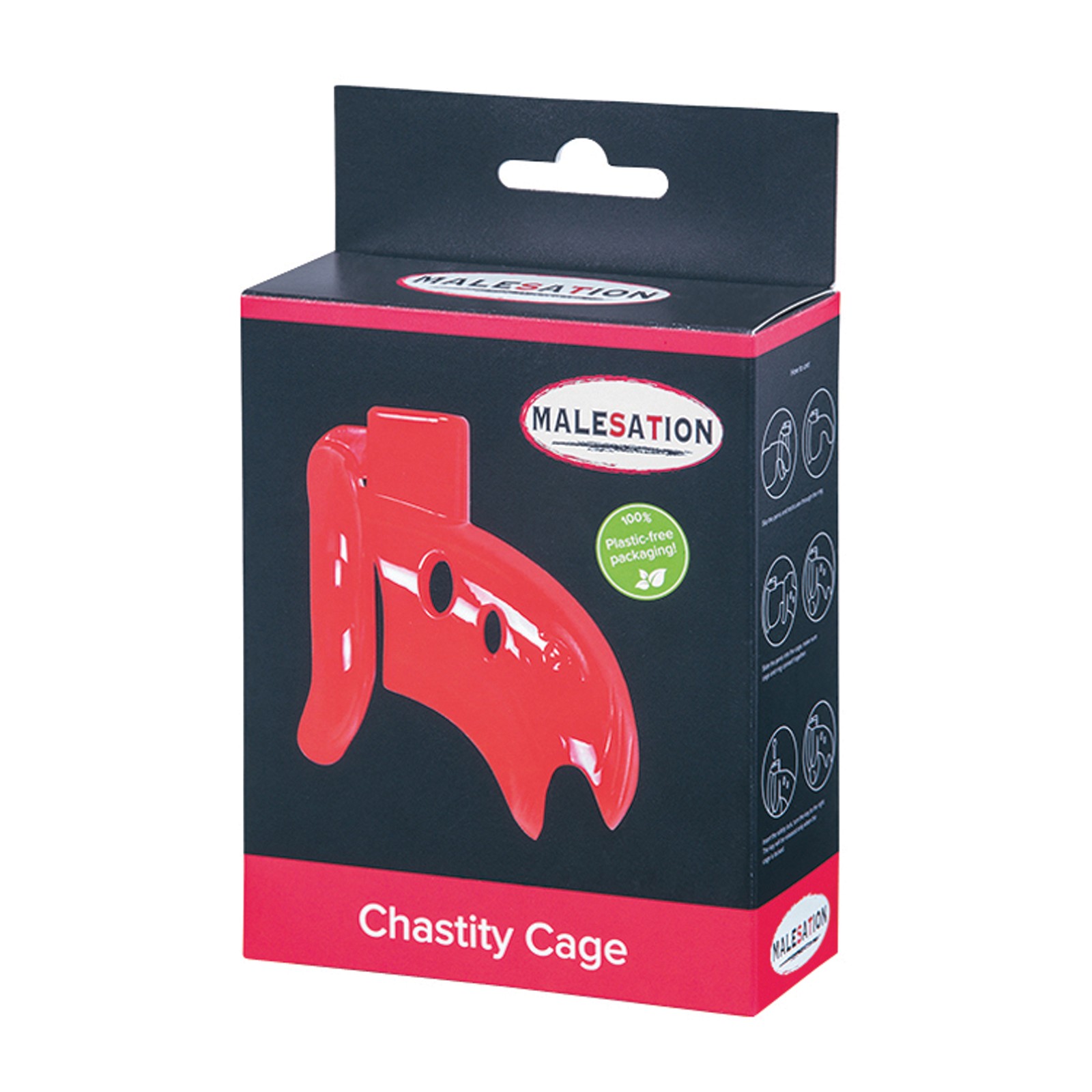 MALESATION Chastity Cage Red