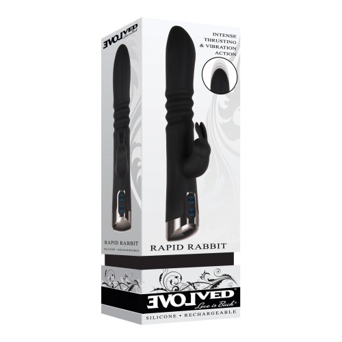 Buy Evolved Rapid Rabbit Thrusting Dual Vibe - Black