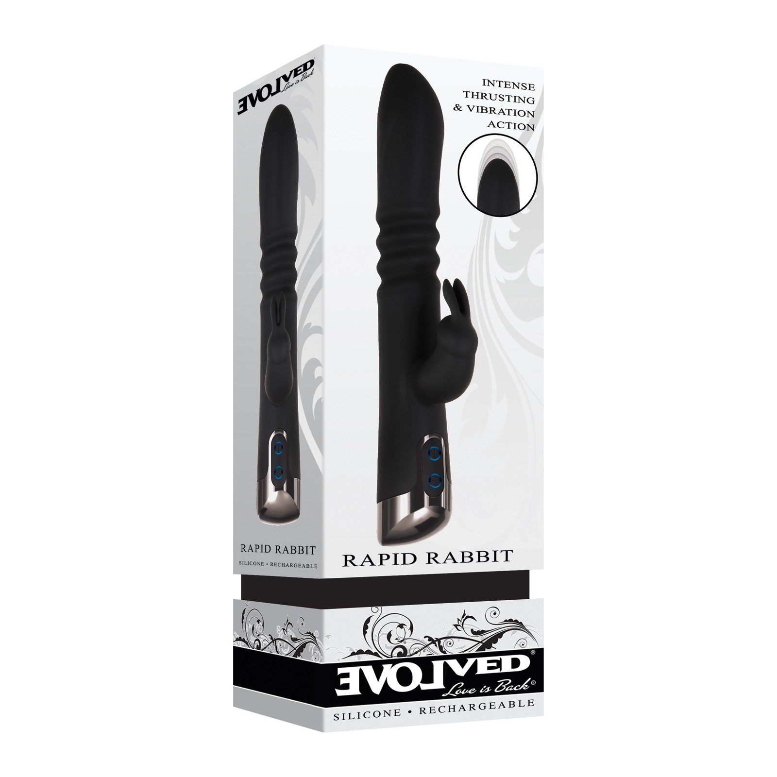 Buy Evolved Rapid Rabbit Thrusting Dual Vibe - Black