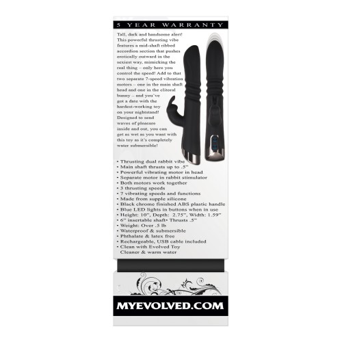 Buy Evolved Rapid Rabbit Thrusting Dual Vibe - Black