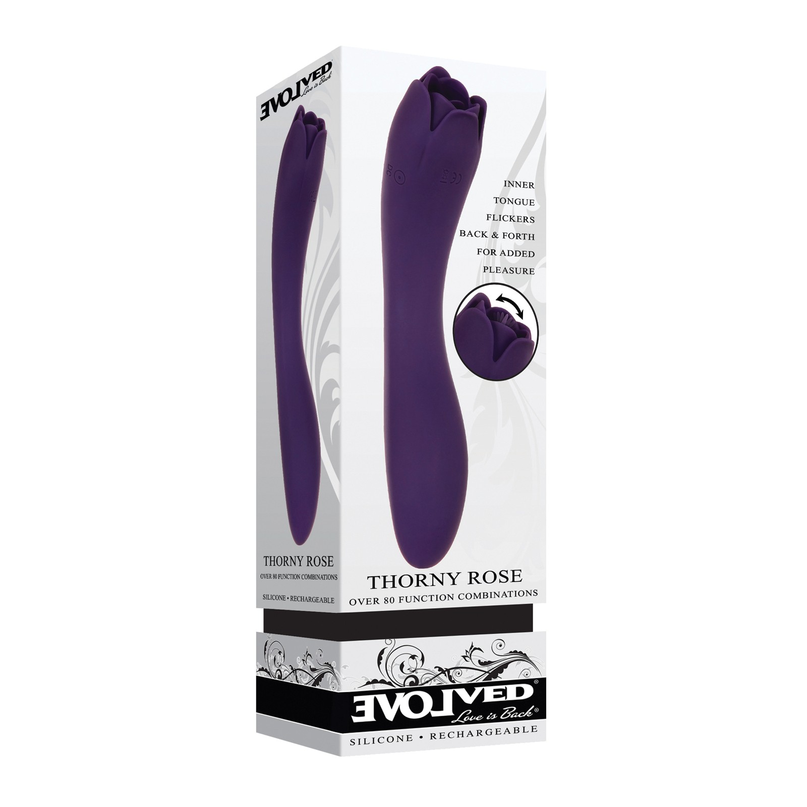 Evolved Thorny Rose Dual End Massager - Purple