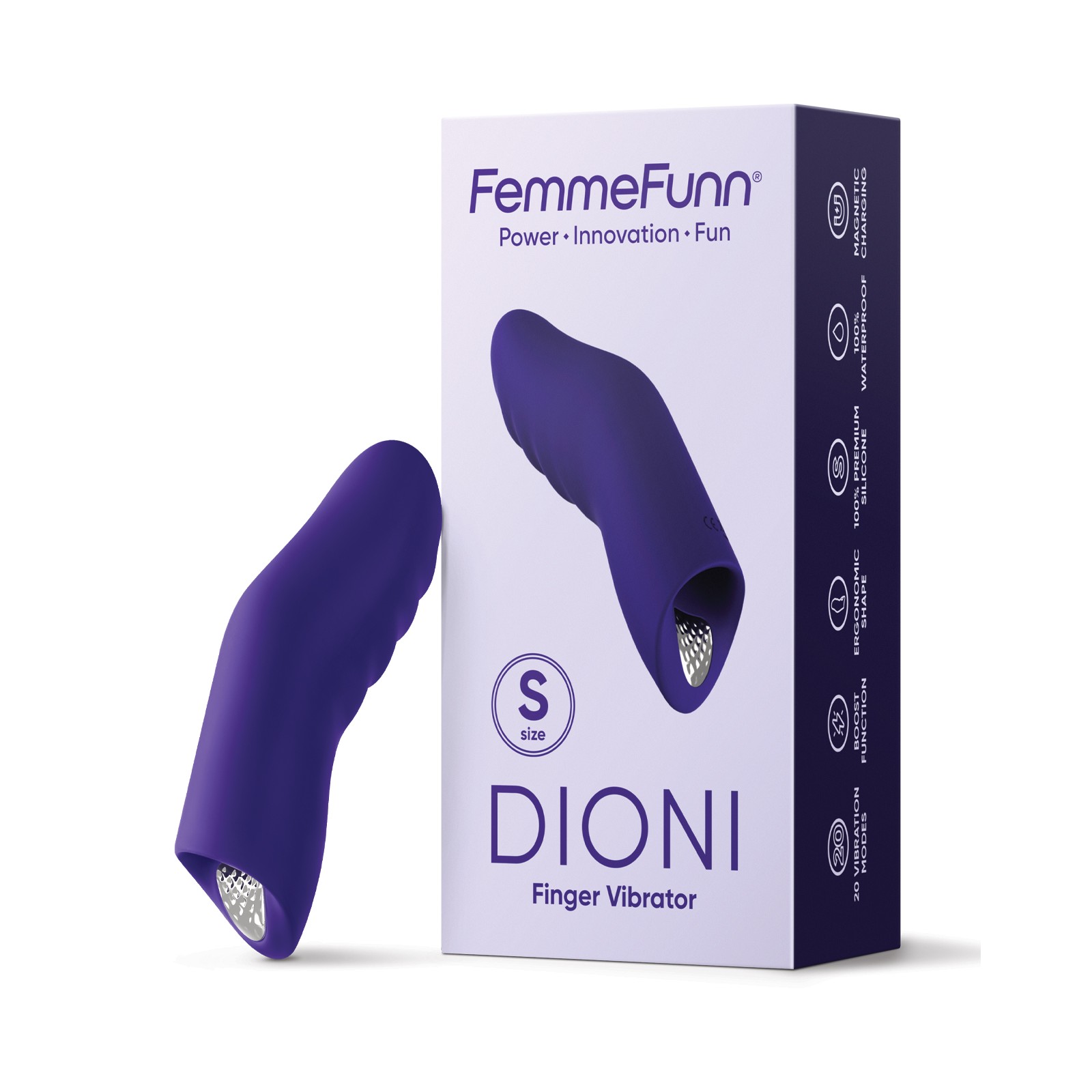 Vibrador de Dedo Dioni Femme Funn - Púrpura Oscuro