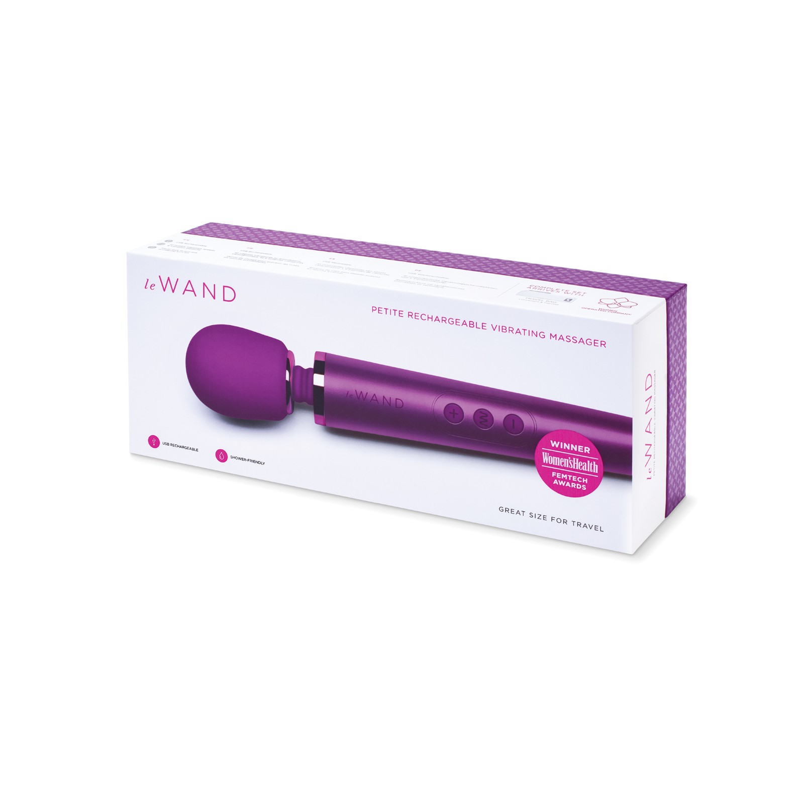 Masajeador recargable Le Wand Petite color cereza para máximo placer