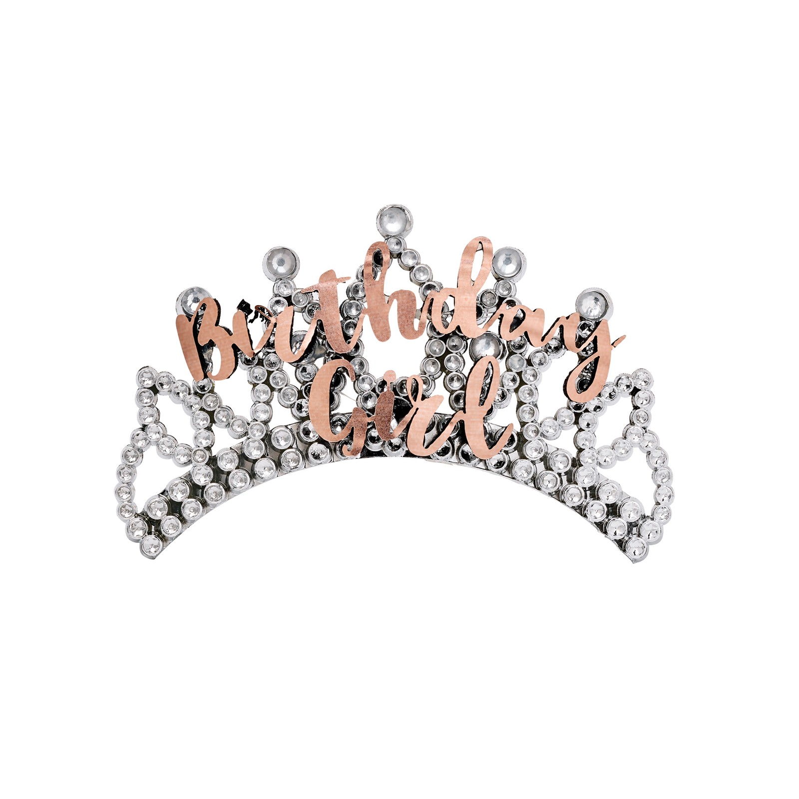 Rose Gold Birthday Girl Tiara for Elegant Celebrations