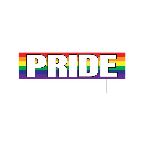 Plastic Jumbo Pride Yard Sign by Beistle