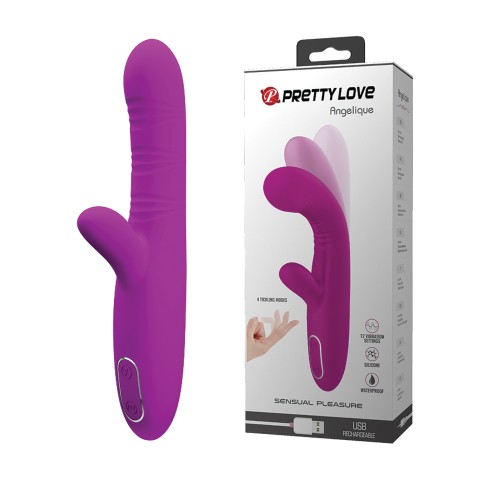 Pretty Love Angelique Rabbit Vibrator - Fuchsia