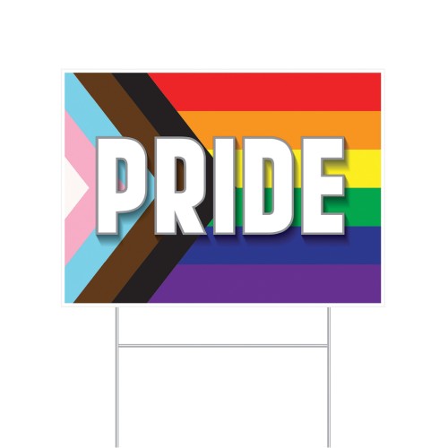 Plastic Pride Yard Sign for Celebrating Love