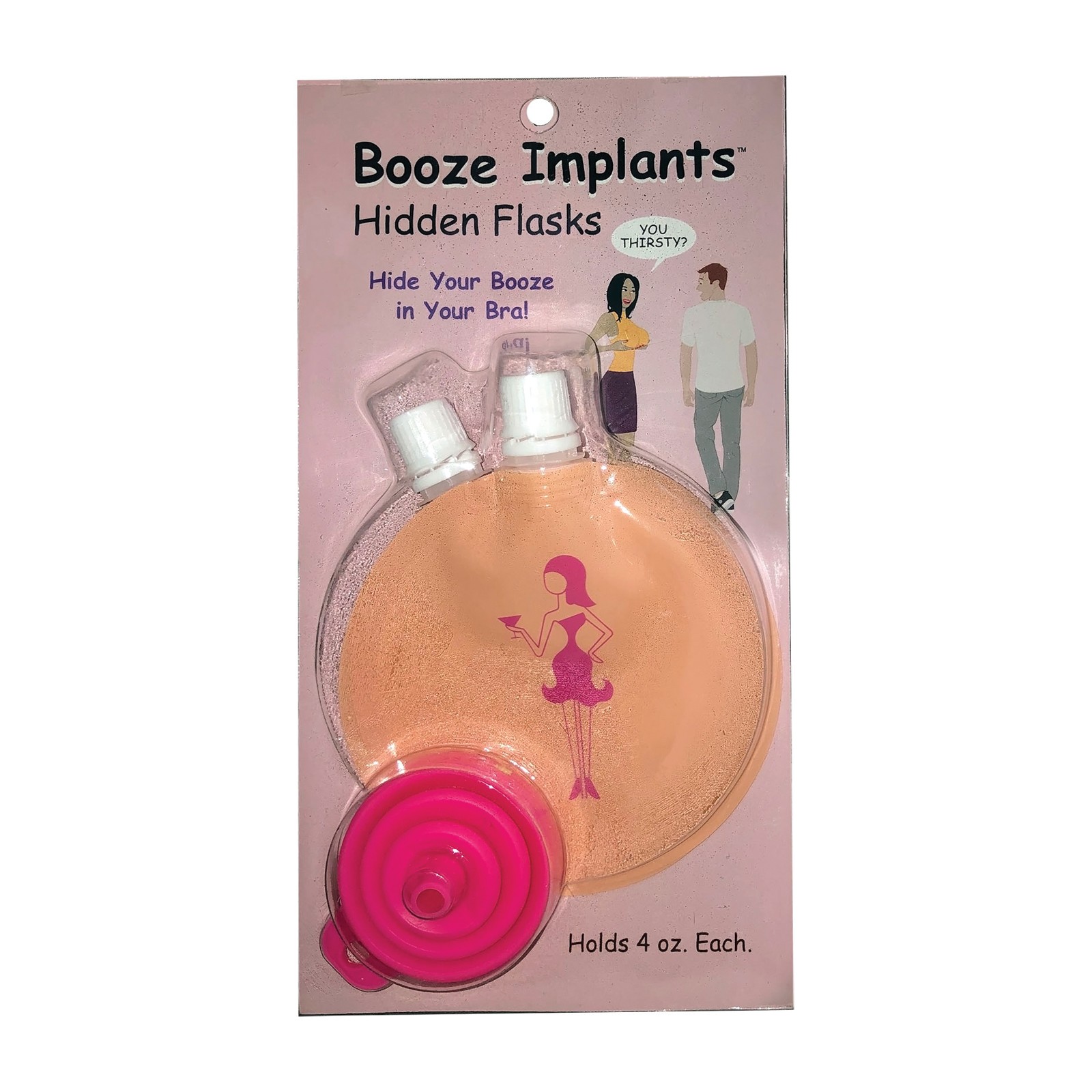 Booze Implants Hidden Flask 4 oz Each