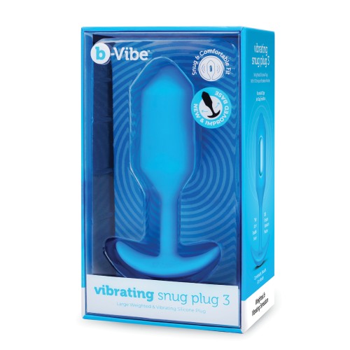 b-Vibe Vibrating Snug Plug Large Blue