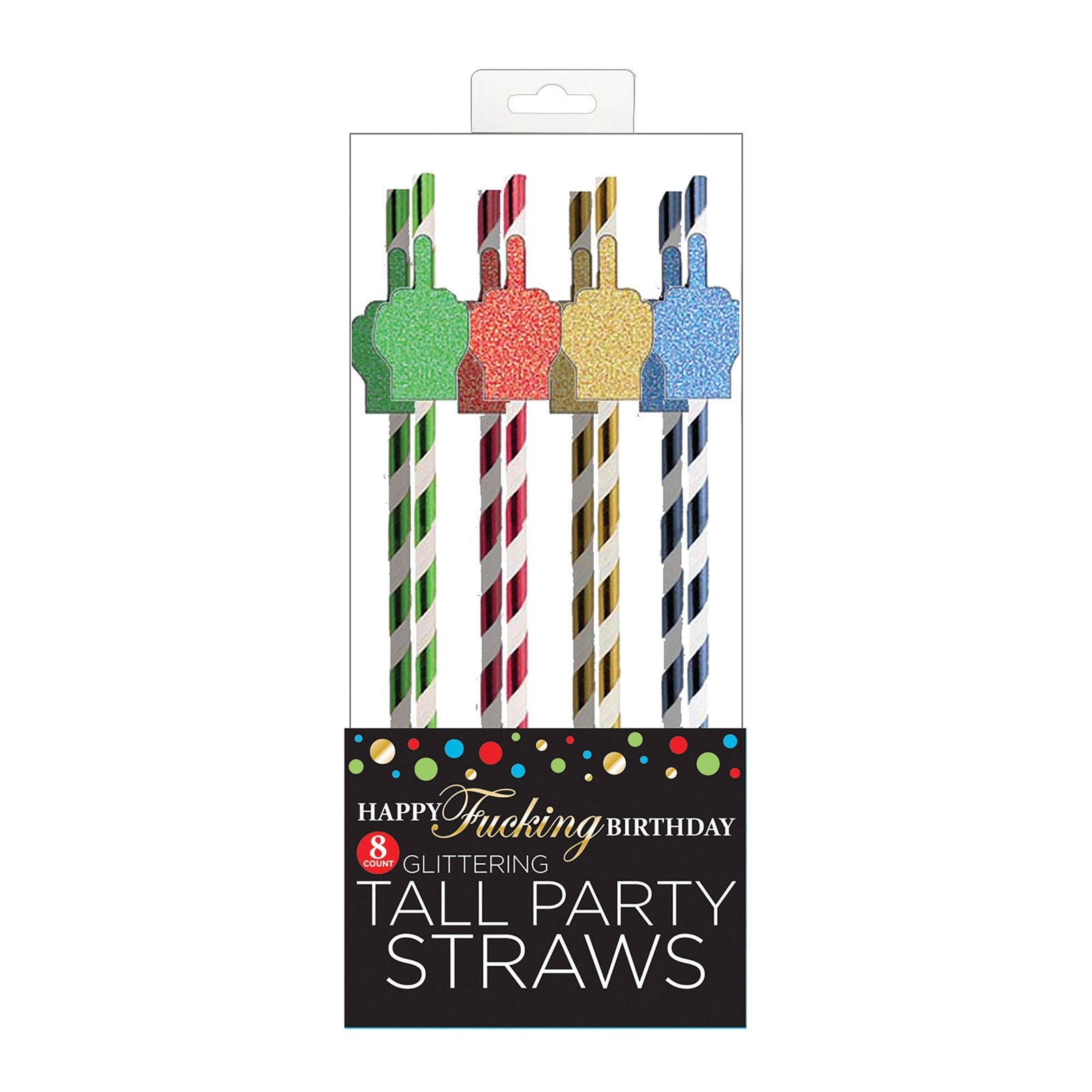 Happy Fucking Birthday Tall Straws For Festive Celebrations