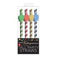 Happy Fucking Birthday Tall Straws For Festive Celebrations