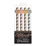 Glitterati Boobie Party Tall Straws Pack of 8