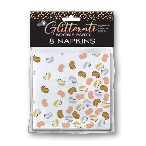 Glitterati Boobie Party Napkins Pack of 8