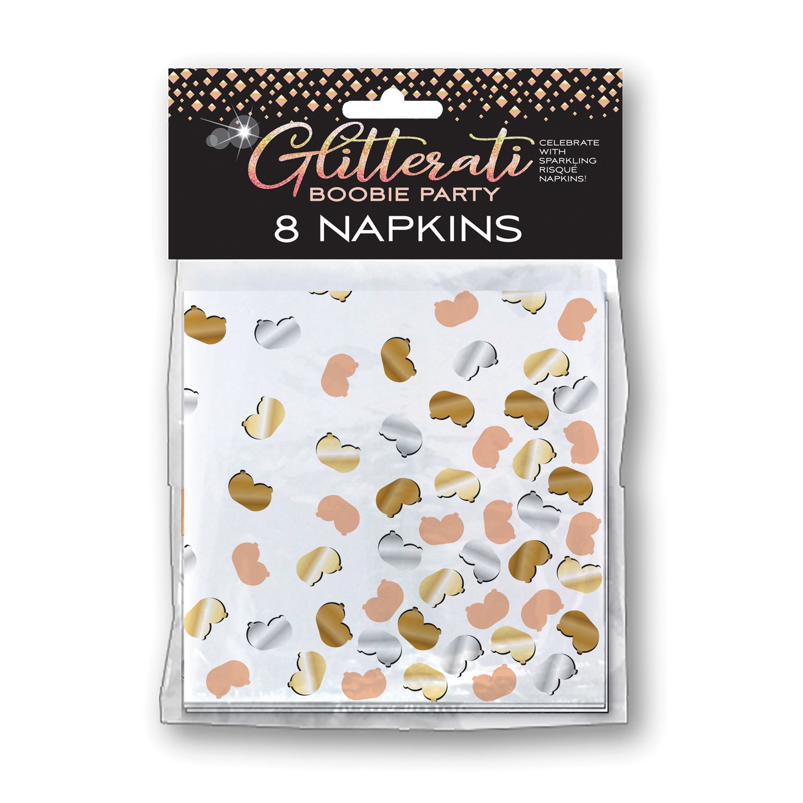 Glitterati Boobie Party Napkins Pack of 8