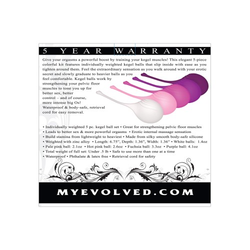 Evolved Tight & Delight Kegel Ball Set for Strength and Pleasure