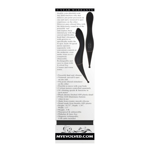 Evolved Tantalizing Teaser Dual End Vibrator Black