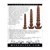 Evolved Twisted Love 3 pc Plug Set Gold