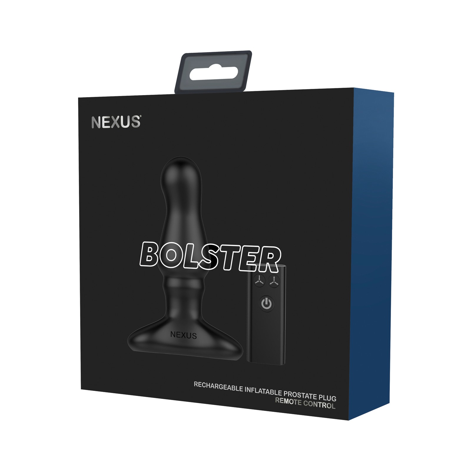 Nexus Bolster Butt Plug Inflatable Tip Black