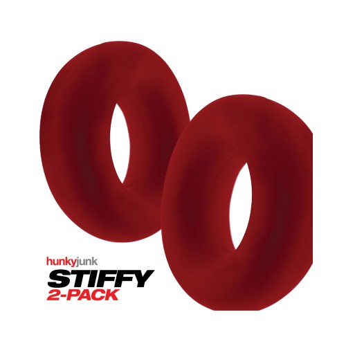 Hunky Junk Stiffy 2 Pack Cockrings Cherry Ice