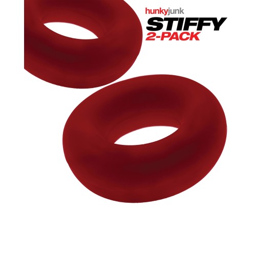 Hunky Junk Stiffy 2 Pack Cockrings Cherry Ice