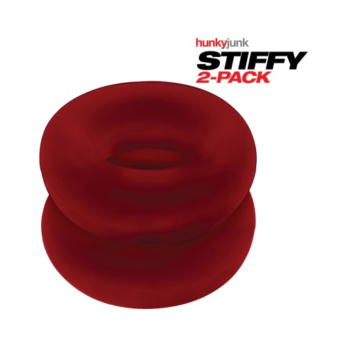 Hunky Junk Stiffy 2 Pack Cockrings Cherry Ice