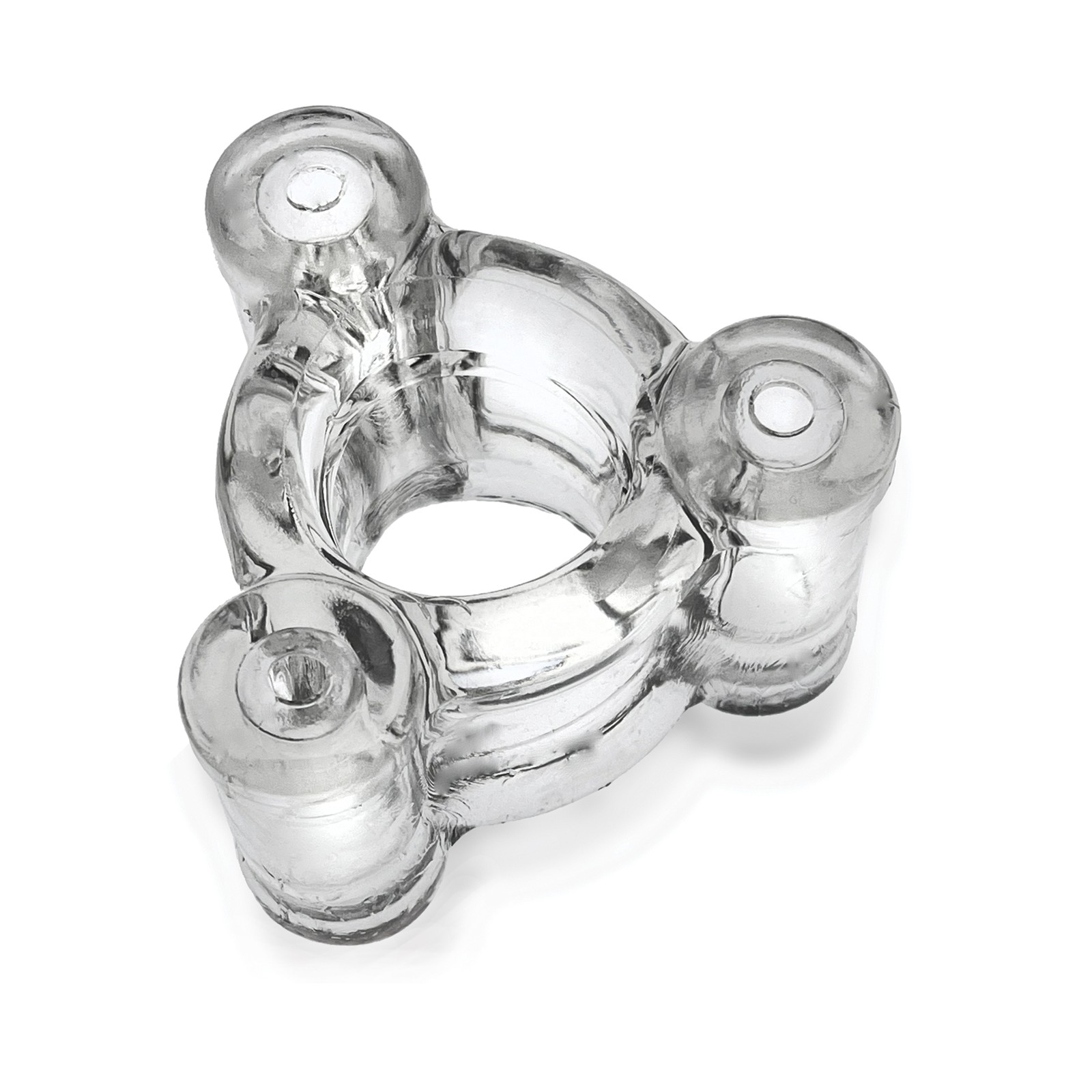 Oxballs Buzz Squeeze Ballstretcher Vibe - Clear - Intense Pleasure