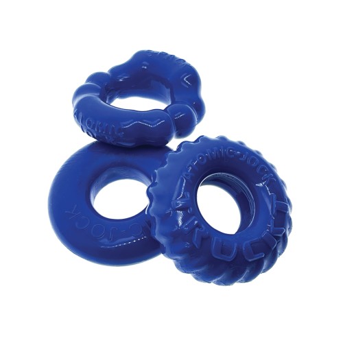 Kit de Tres Anillos para el Pene Oxballs Bonemaker - Azul Pool