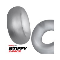 Hunky Junk Stiffy 2 Pack Anillos para Pene Claro Hielo