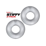 Hunky Junk Stiffy 2 Pack Anillos para Pene Claro Hielo