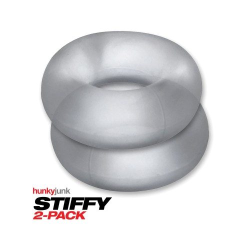 Hunky Junk Stiffy 2 Pack Anillos para Pene Claro Hielo