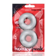 Hunky Junk Stiffy 2 Pack Anillos para Pene Claro Hielo