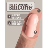 King Cock Elite Dual Density Silicone Cock 7 Inches Light