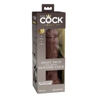 Dildo de Silicona King Cock Elite de 8 Pulgadas Marrón