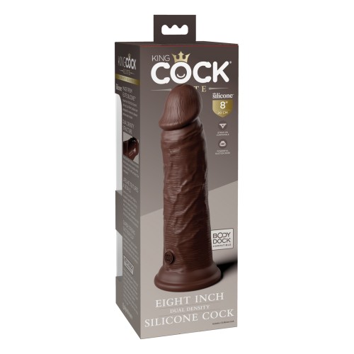 Dildo de Silicona King Cock Elite de 8 Pulgadas Marrón