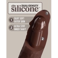 Dildo de Silicona King Cock Elite de 8 Pulgadas Marrón