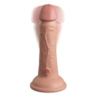 King Cock Elite 6 Inch Dual Density Vibrating Silicone Cock Light